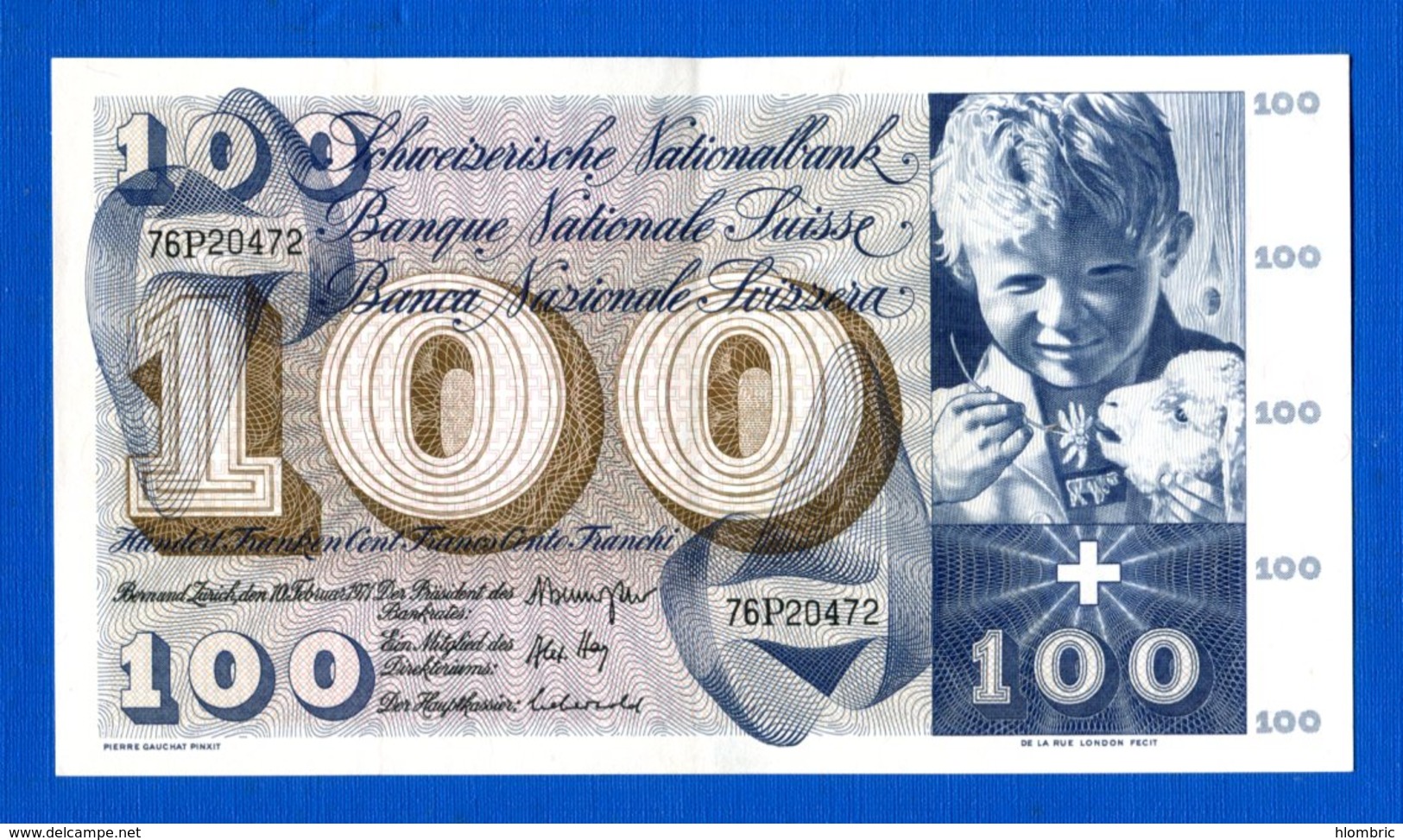 100 Fr   Neuf  10/2/1971 - Suisse