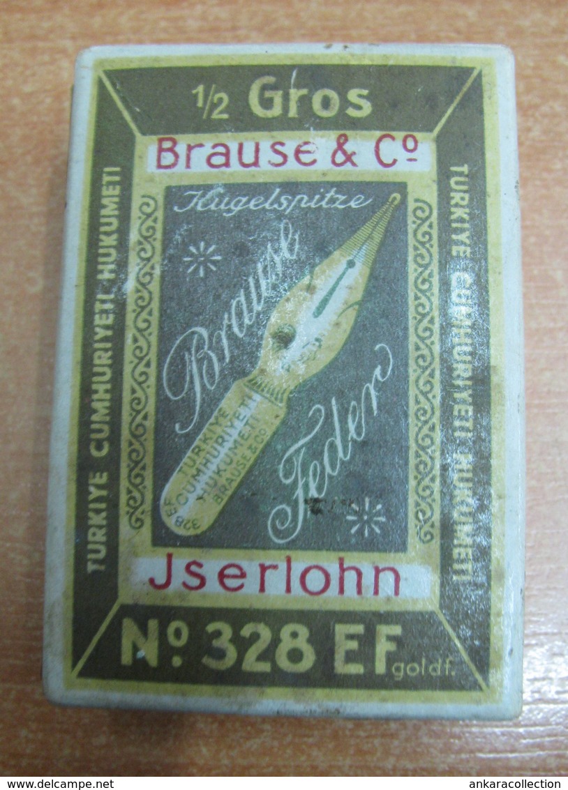 AC - BRAUSE & Co ISERLOHN  FEDER VINTAGE 47 DIP PEN NIBS IN CARTOON BOX PRODUCED FOR REPUBLIC OF TURKEY - Federn