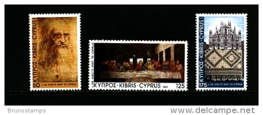 CYPRUS - 1981  LEONARDO DA VINCI  SET  MINT NH - Nuovi