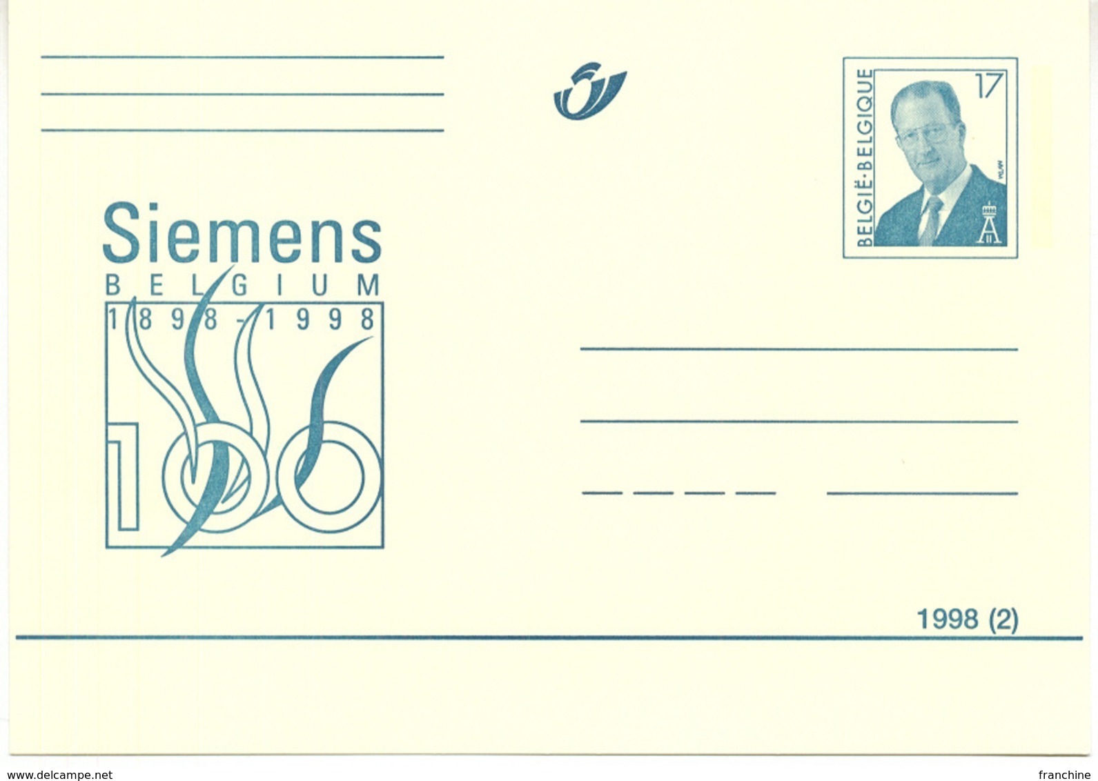 SIEMENS 1898/1998 - 1998(2) - N° 67 - ** - Cartes Postales 1951-..