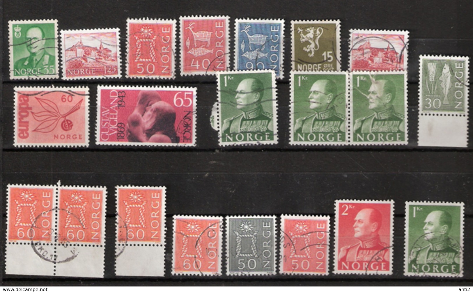 Norway Small Lot 21 Stamps Most Definities From The 60-ies, Used - Verzamelingen