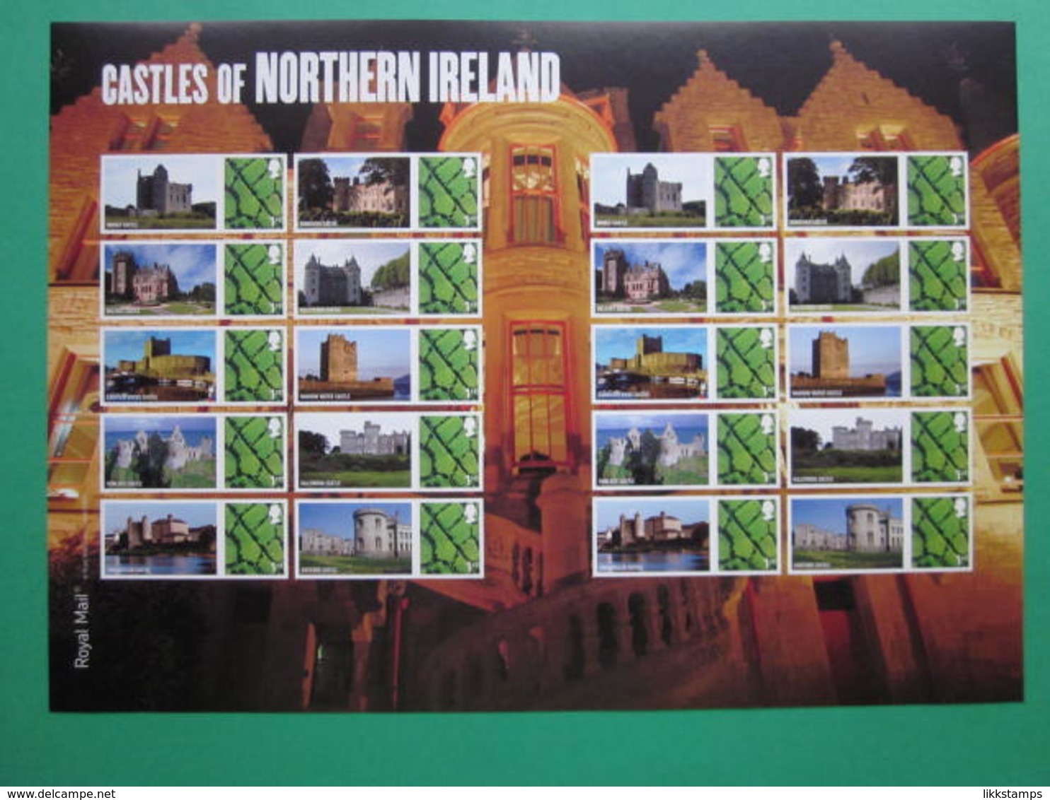 2009 ROYAL MAIL CASTLES OF NORTHERN IRELAND GENERIC SMILERS SHEET. #SS0060 - Smilers Sheets