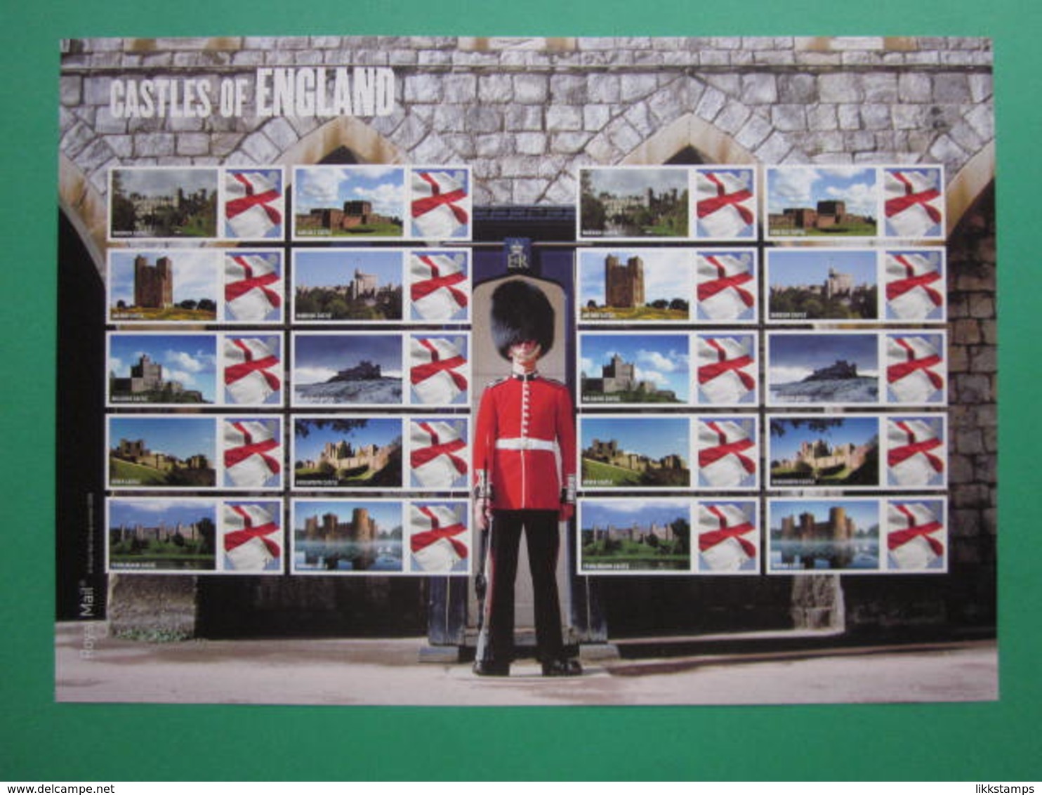 2009 ROYAL MAIL CASTLES OF ENGLAND GENERIC SMILERS SHEET. #SS0061 - Timbres Personnalisés