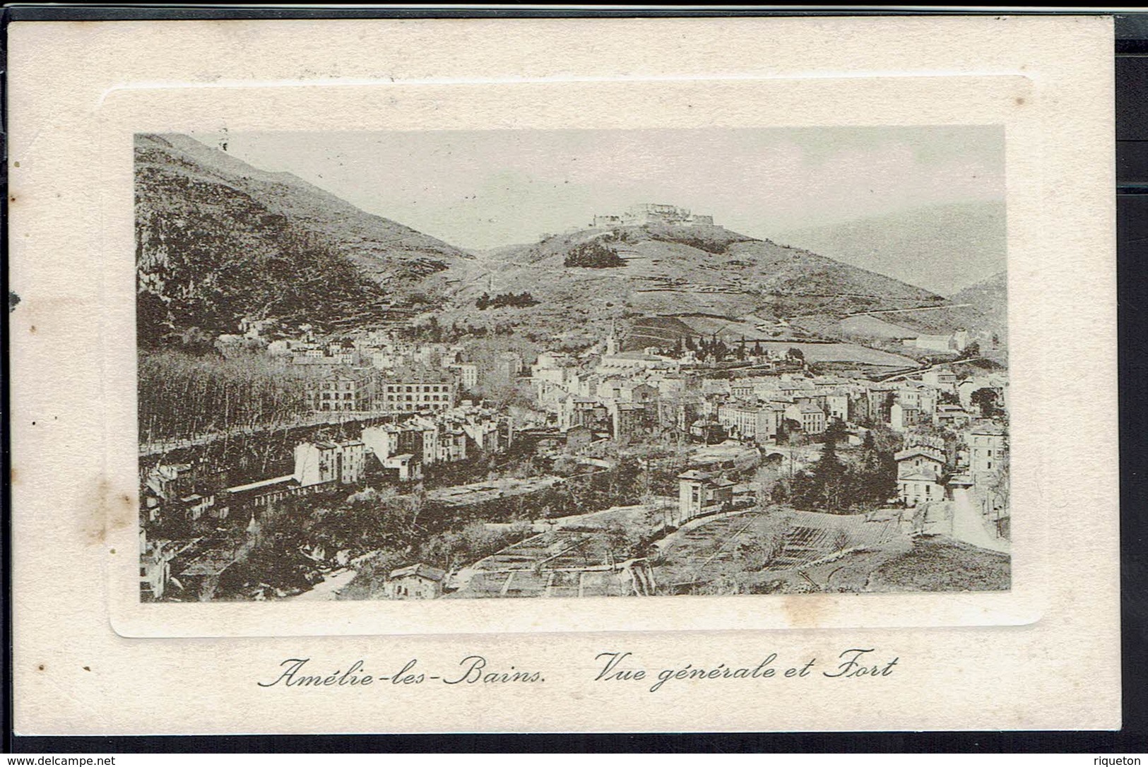 Fr - Hopital Militaire D'Amélie Les Bains - Cor. Pour Lavaur Sur CPA "Amélie -Vue Générale Et Fort" Cachet Lavaur 8-9-14 - Guerra Del 1914-18