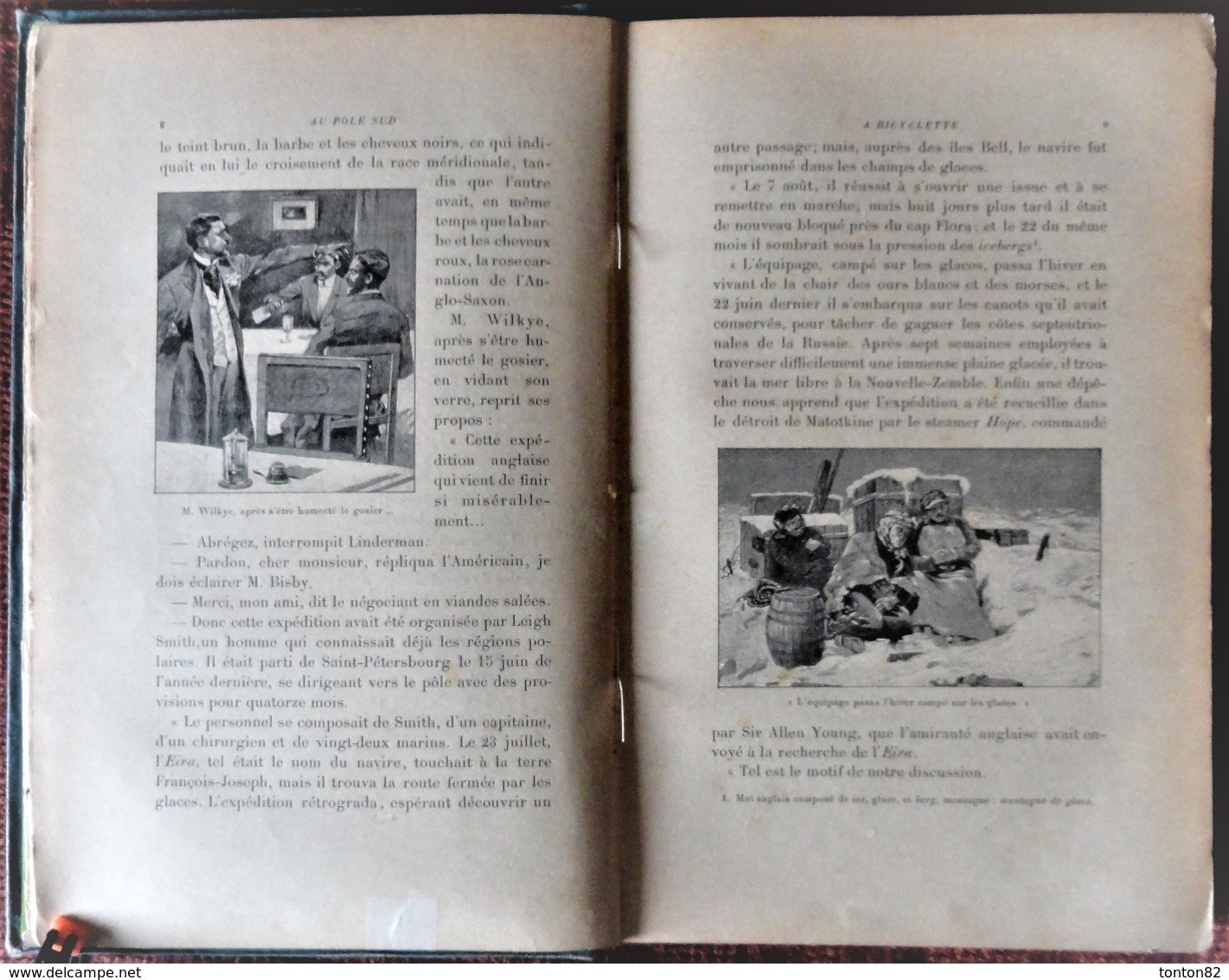 Emilio Salgari - Au Pôle Sud à Bicyclette  - Librairie CH. Delagrave - ( 1906 ) .