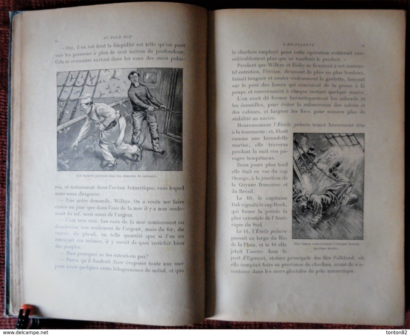 Emilio Salgari - Au Pôle Sud à Bicyclette  - Librairie CH. Delagrave - ( 1906 ) .