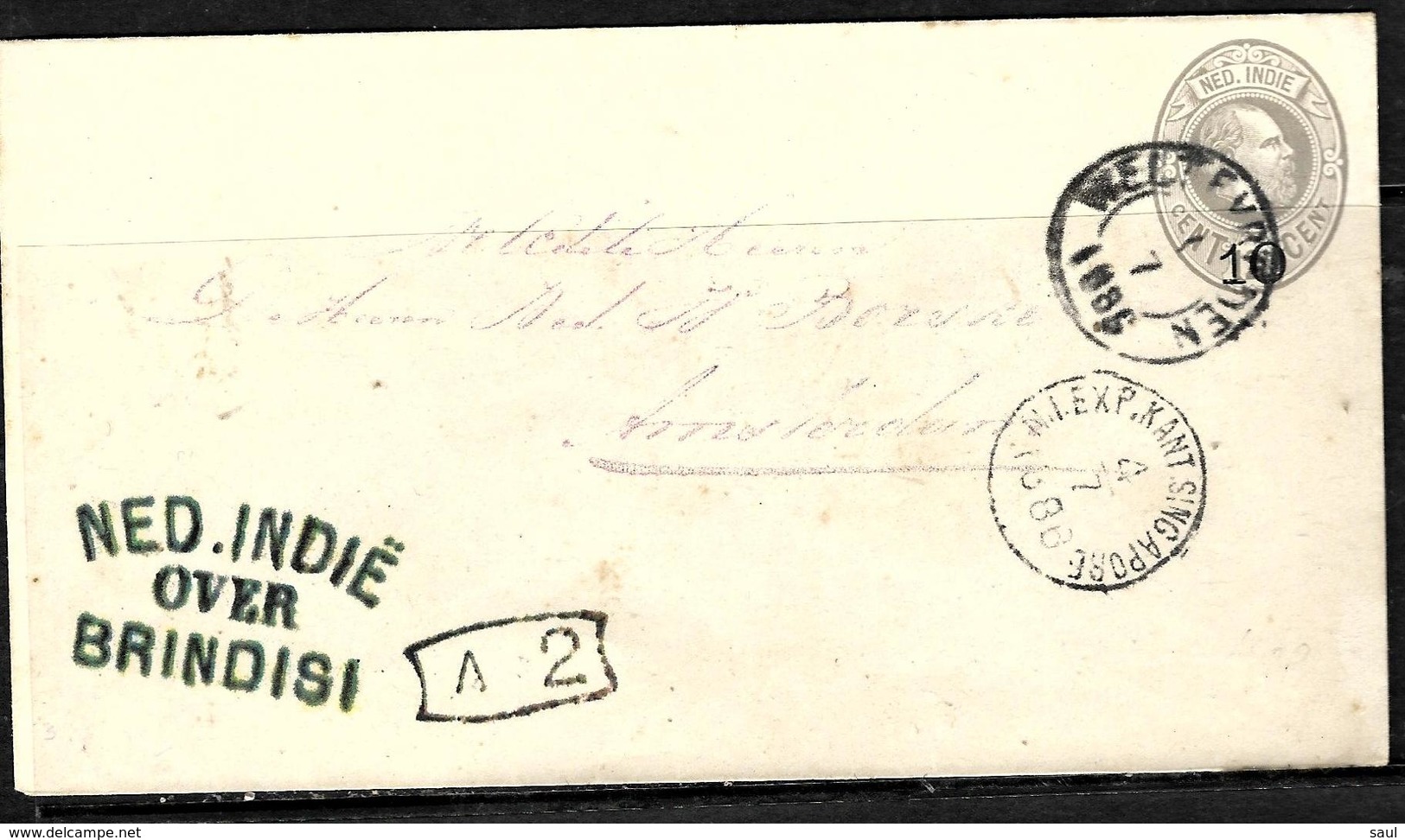 693 - NEDERLAND INDIAS - 1886 - CARD TO AMSTERDAM - TO CHECK - Unclassified