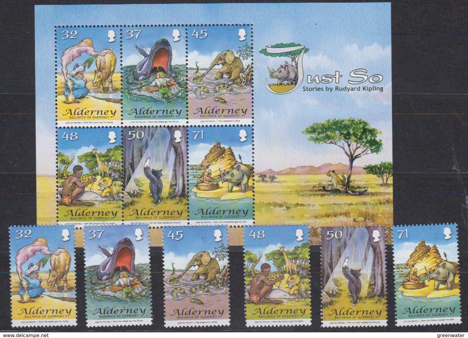 Alderney 2007 Just So / Stories By Rudyard Kipling 6v + M/s ** Mnh (45513) - Alderney