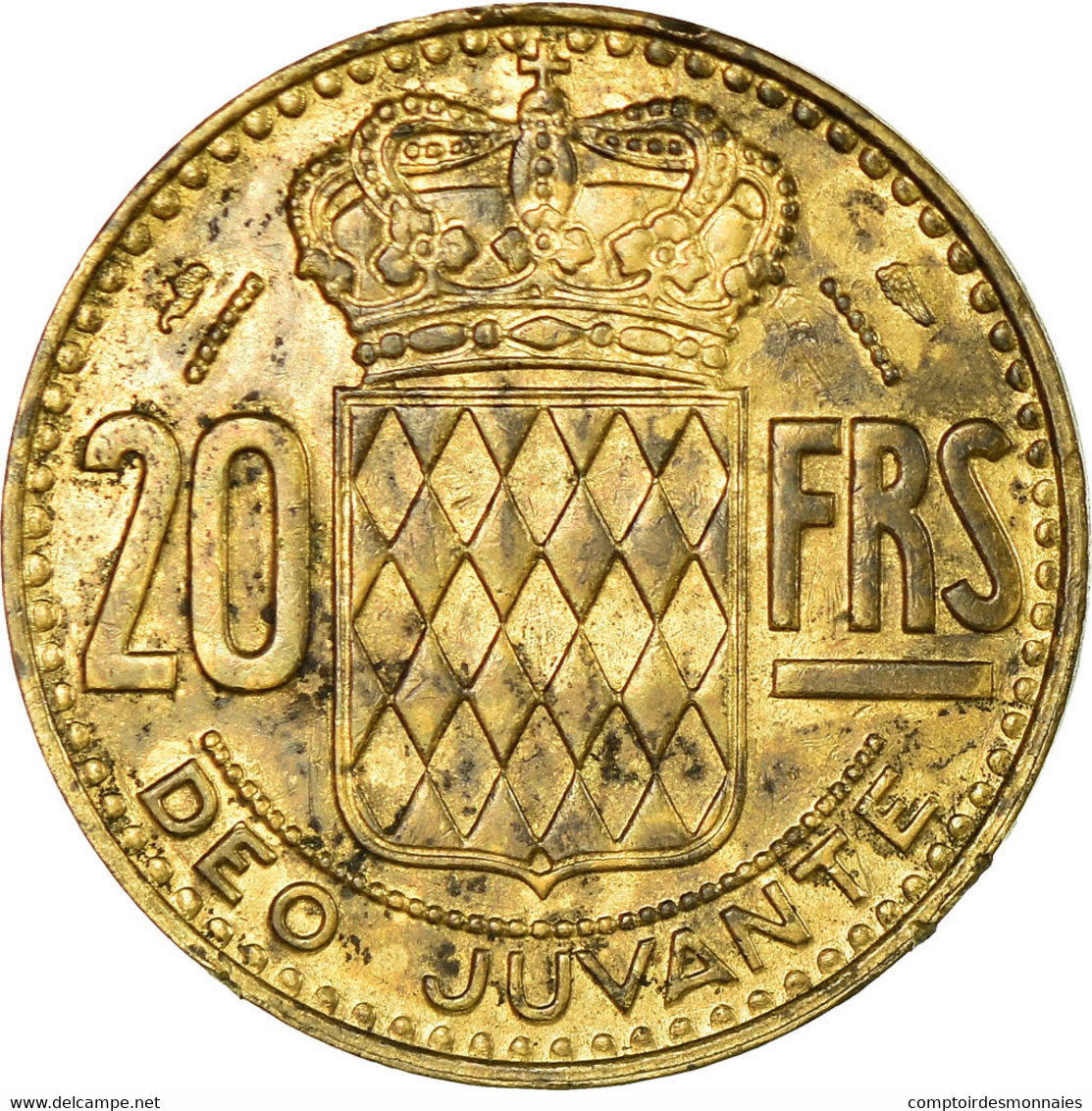 Monnaie, Monaco, Rainier III, 20 Francs, Vingt, 1951, TB+, Aluminum-Bronze - 1949-1956 Francos Antiguos