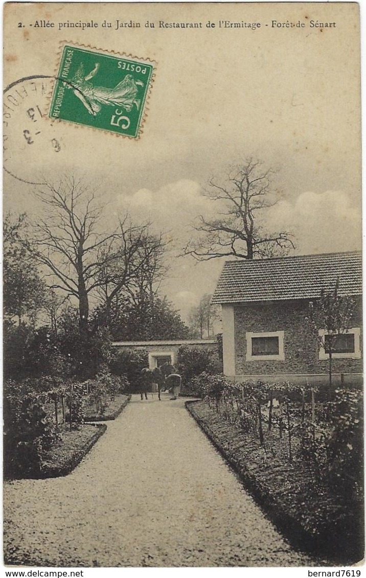 91  Foret De Senart  Allee Principale Du Jardin Du Rstaurant De L'ermitage - Autres & Non Classés