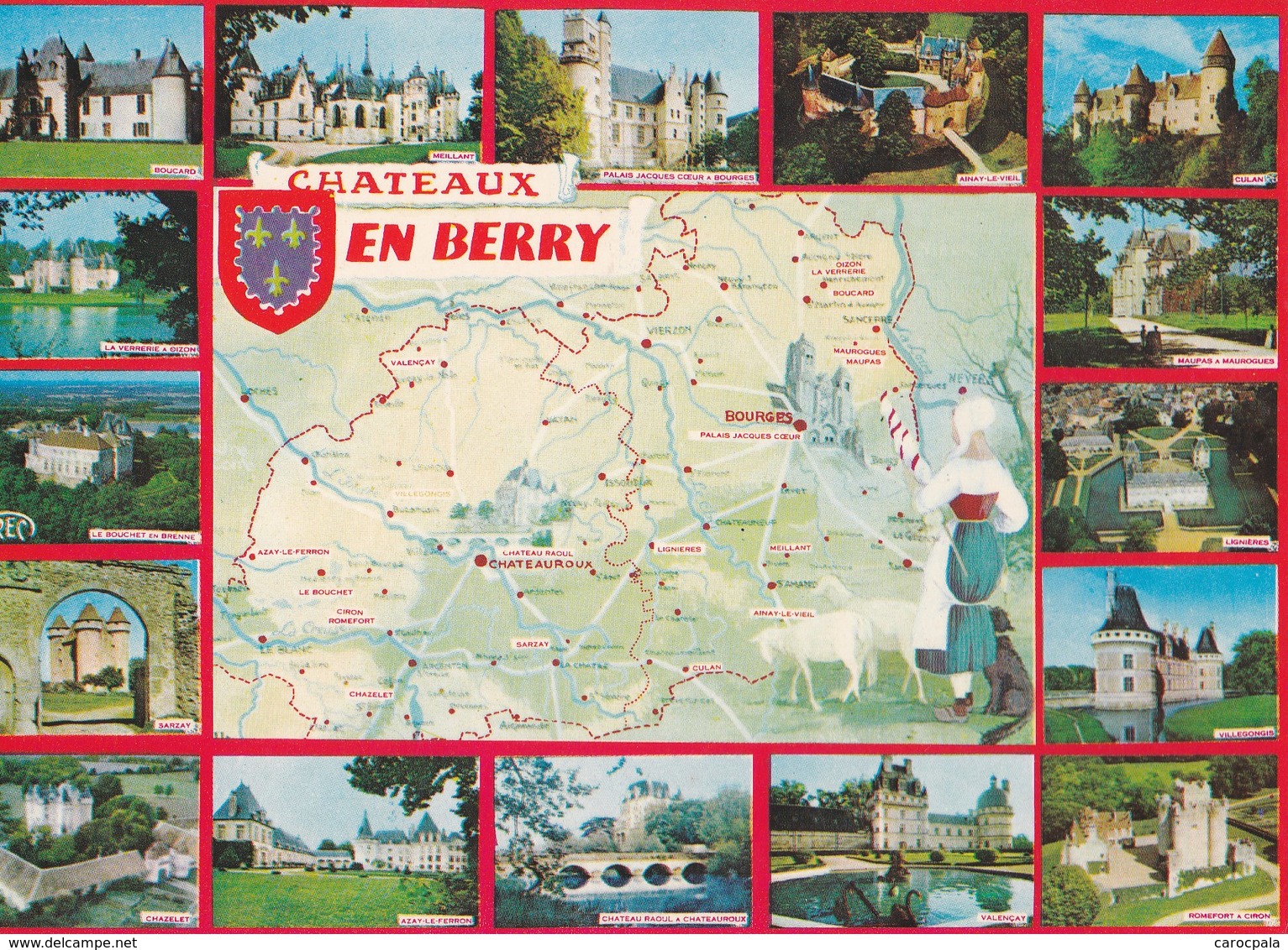 Carte 1975 CHATEAUX EN BERRY / MULTIVUES - Autres & Non Classés