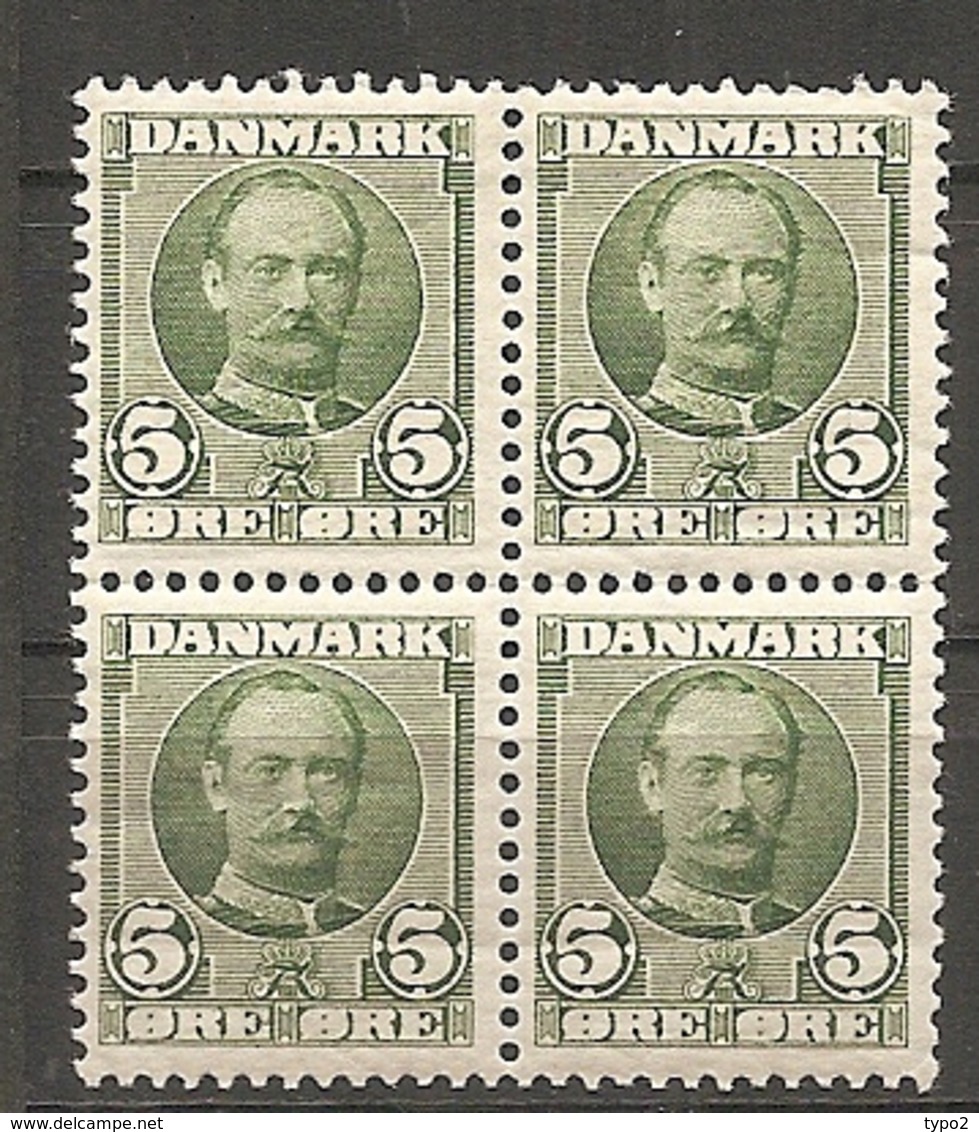 Yv. DK  N°  55x4   ** MNH    5  O  Frédéric VIII  Cote  18 Euro BE  R 2 Scans - Unused Stamps