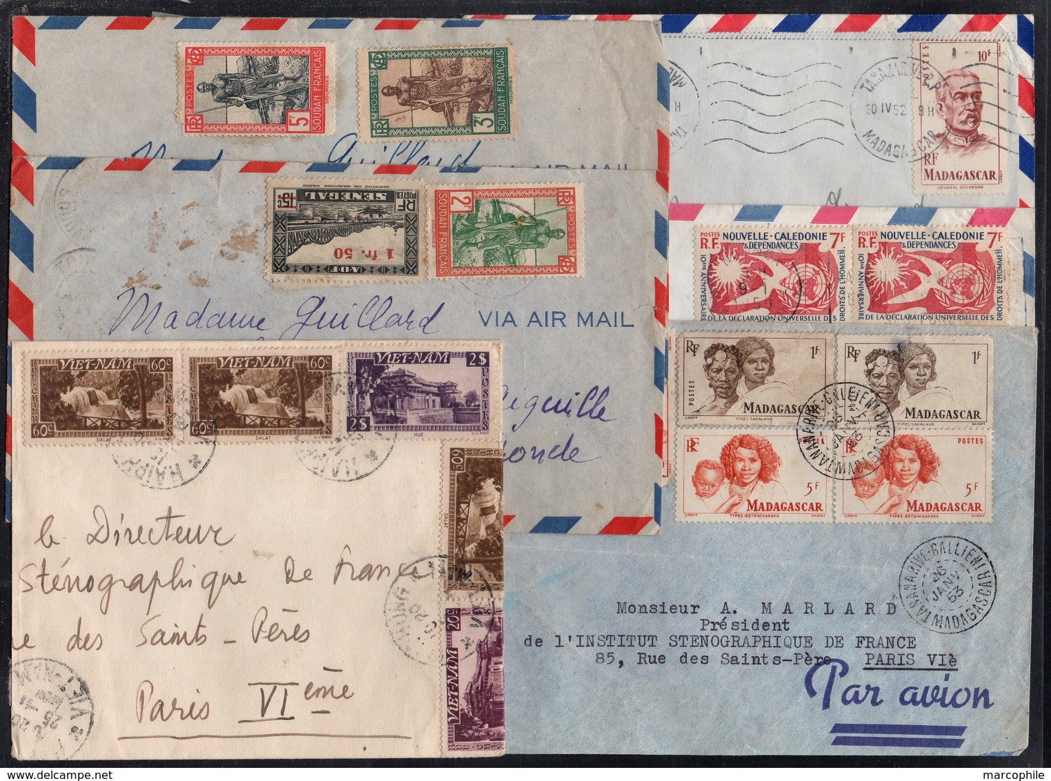 COLONIES / LOT DE + 40 LETTRES - PETIT PRIX - 6 PHOTOS (ref 1539) - Verzamelingen