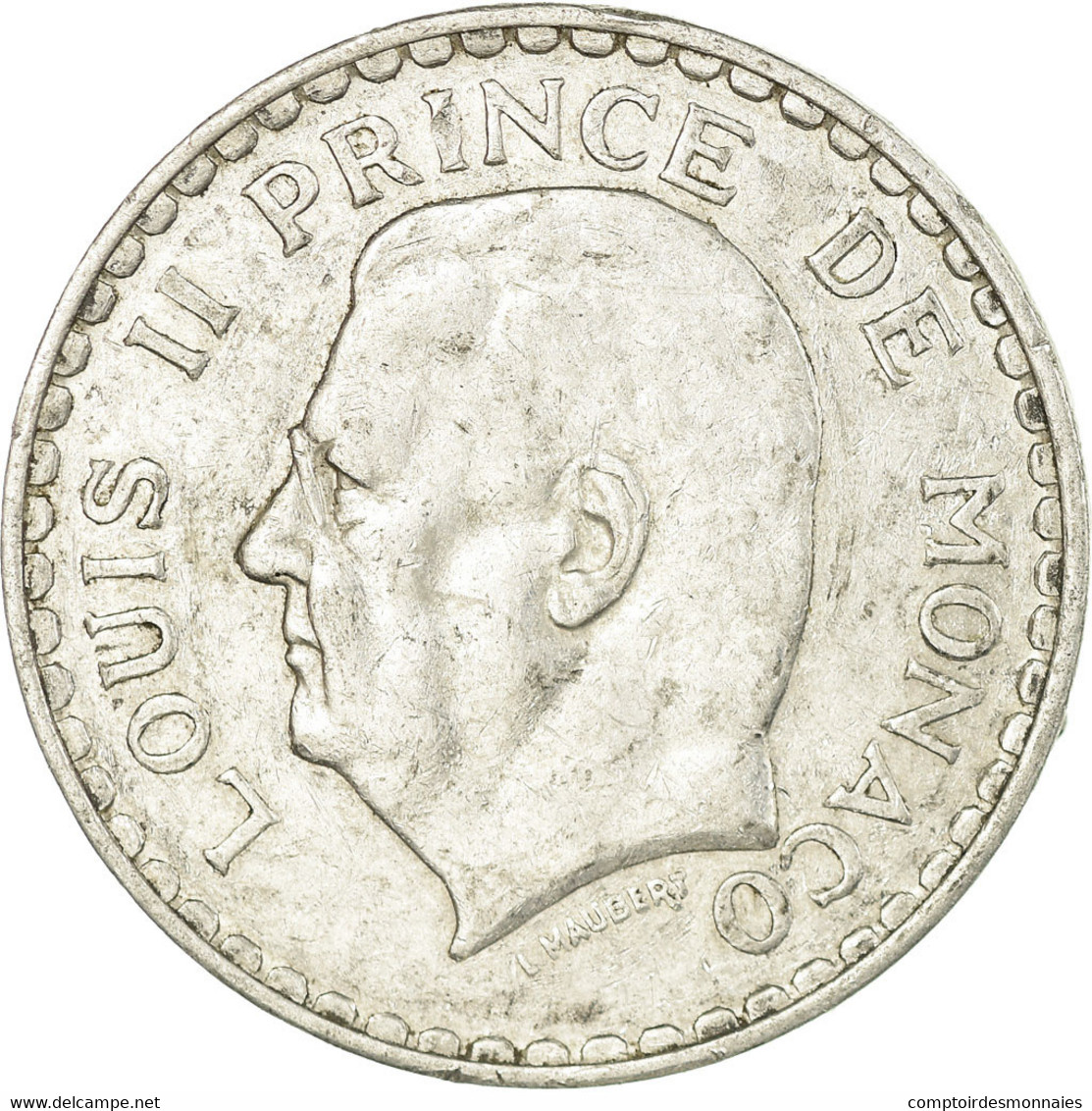 Monnaie, Monaco, Louis II, 5 Francs, 1945, TB, Aluminium, Gadoury:MC135, KM:122 - 1949-1956 Franchi Antichi