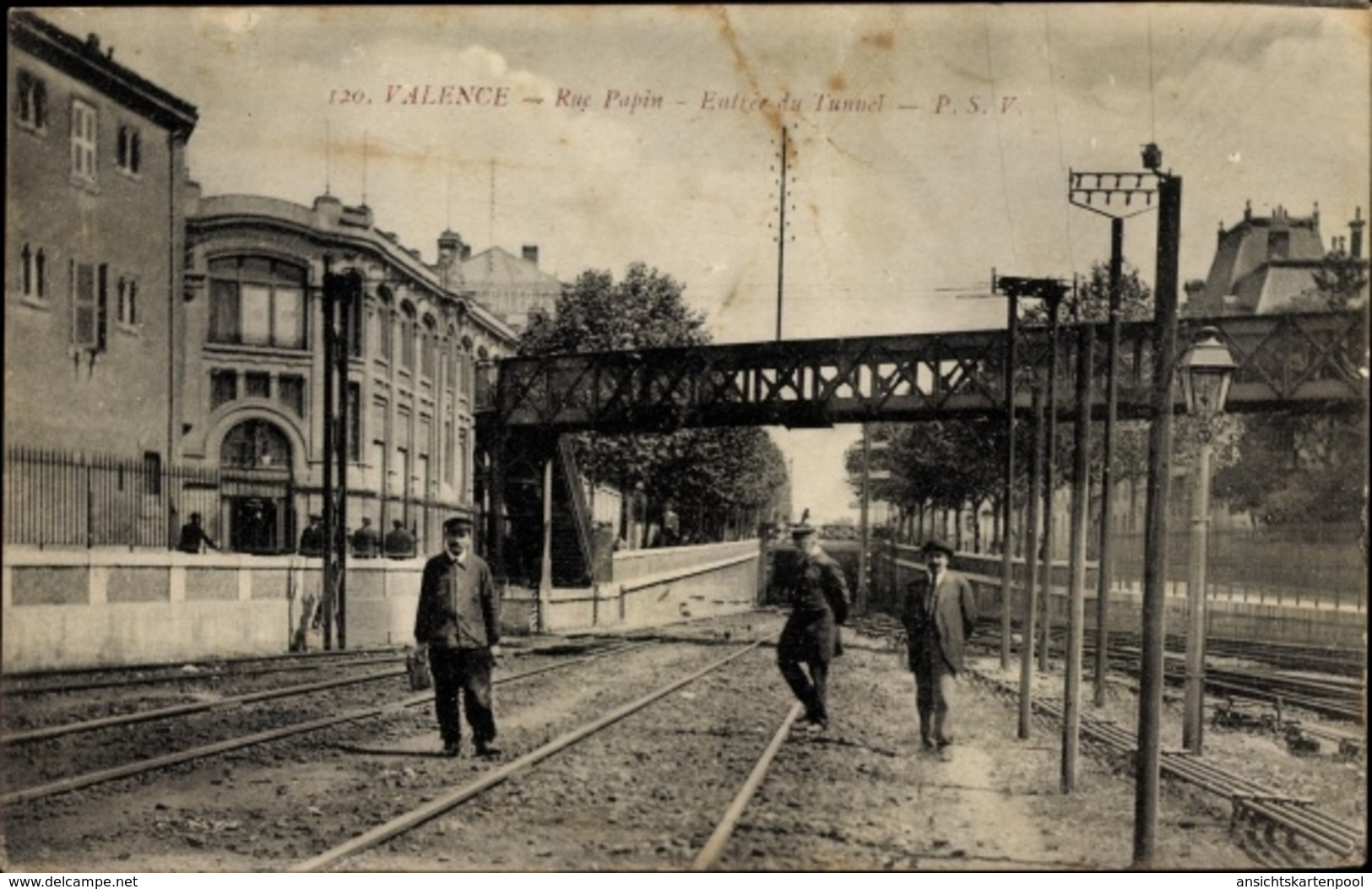 Cp Valence Drôme, Rue Papin, Entree Du Tunnel - Autres & Non Classés