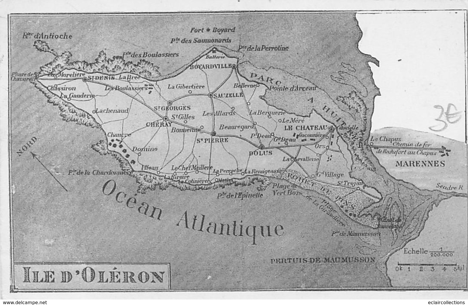 Ile D'Oléron. Non Localisé      17     Carte  De L'Ile      3    (voir Scan) - Ile D'Oléron