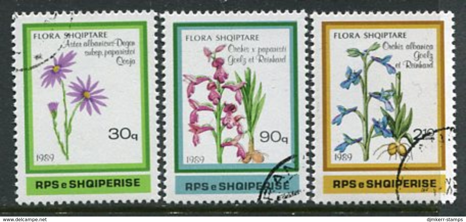 ALBANIA 1989 Flowering Plants Used.  Michel 2395-97 - Albanie