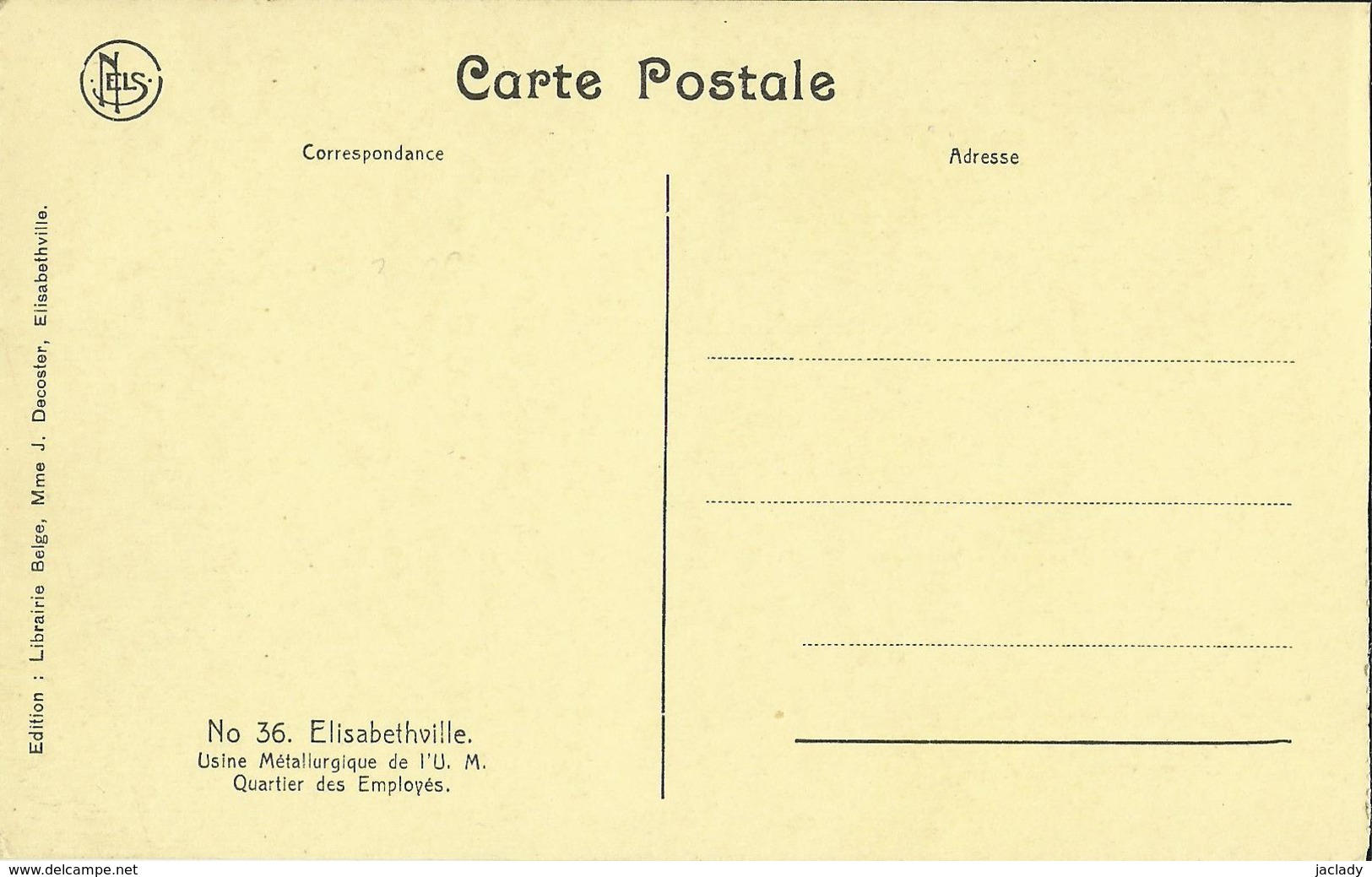 Congo Belge - Elisabethville - Usine Métallurgique De L' U. M. - Quartier Des Employés.    ( 2 Scans ) - Lubumbashi