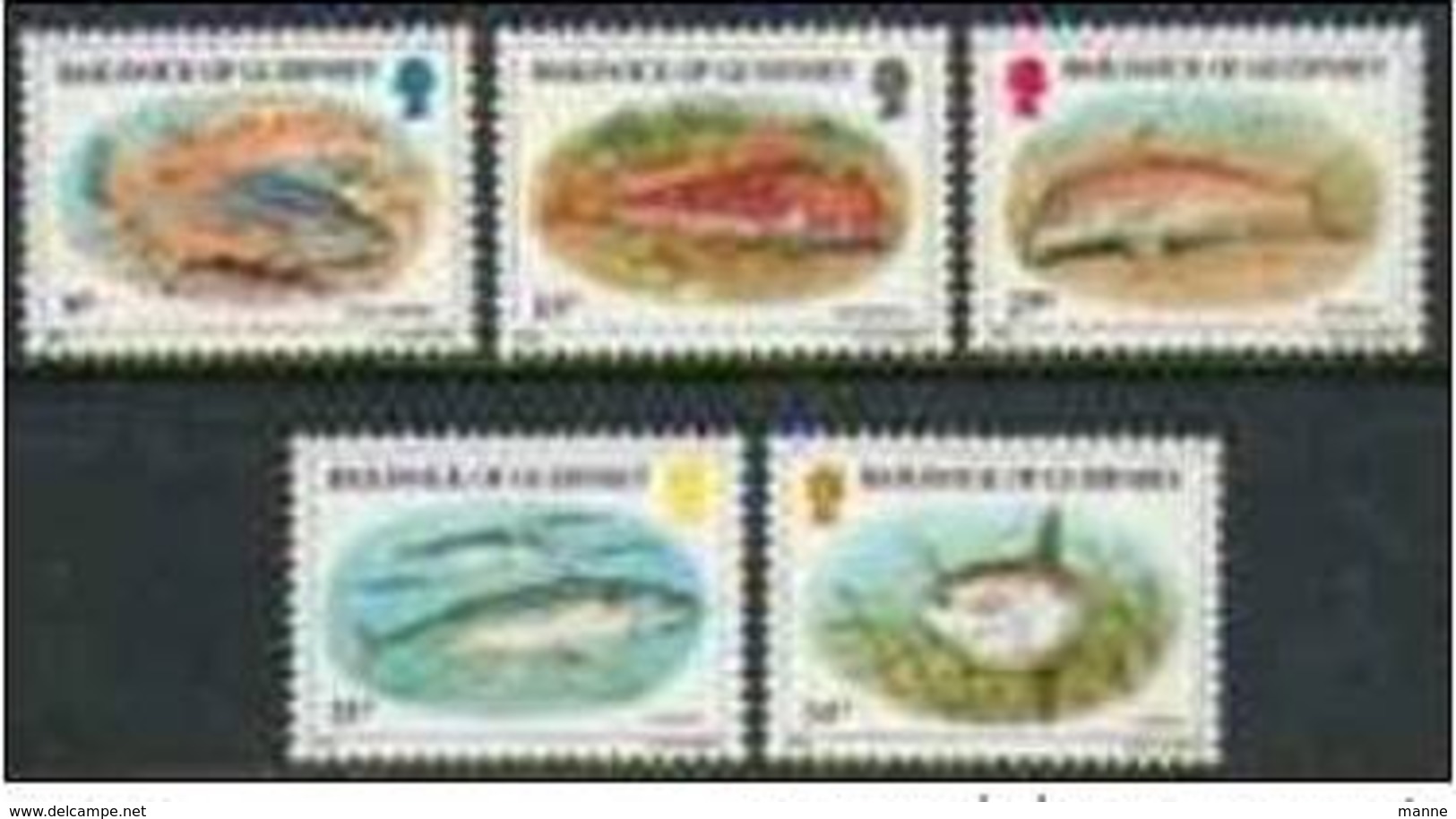 -Guernsey-1985-"Fish Issue" MNH(**) - Guernesey