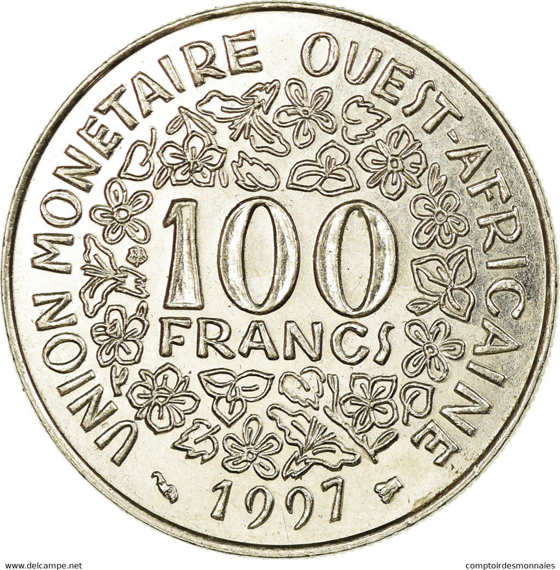 Monnaie, West African States, 100 Francs, 1997, TTB, Nickel, KM:4 - Côte-d'Ivoire