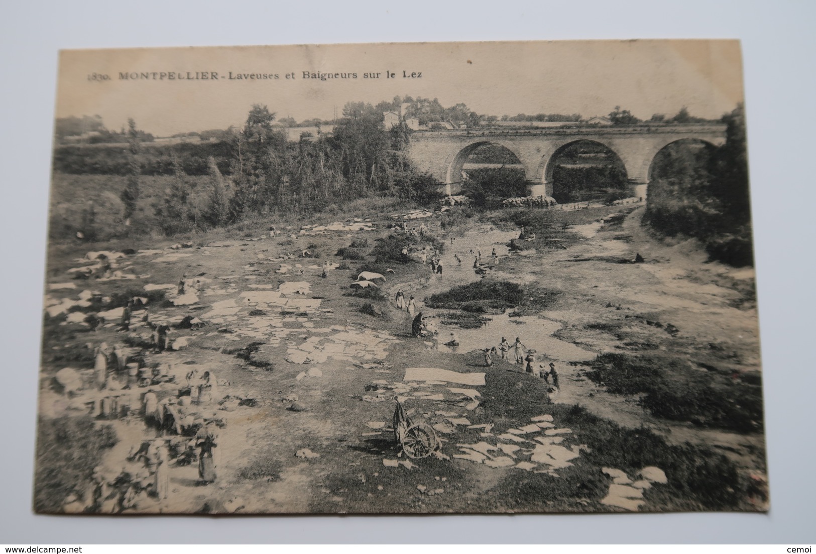 CPA Animée - MONTPELLIER (34) - Laveuses Et Baigneurs Sur Le Lez - 1907 - Montpellier