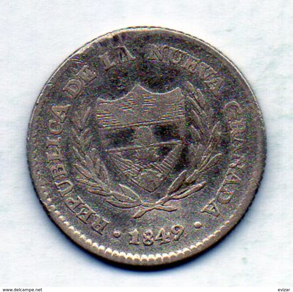 COLOMBIA - BOGOTA, 2 Reales, 1849, Silver, KM #105 - Colombia