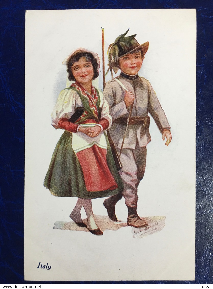 Cpa--"WW1-Soldat Enfant Italien&compagne""-Joyce Averill (my Ref JA12) - Autres & Non Classés