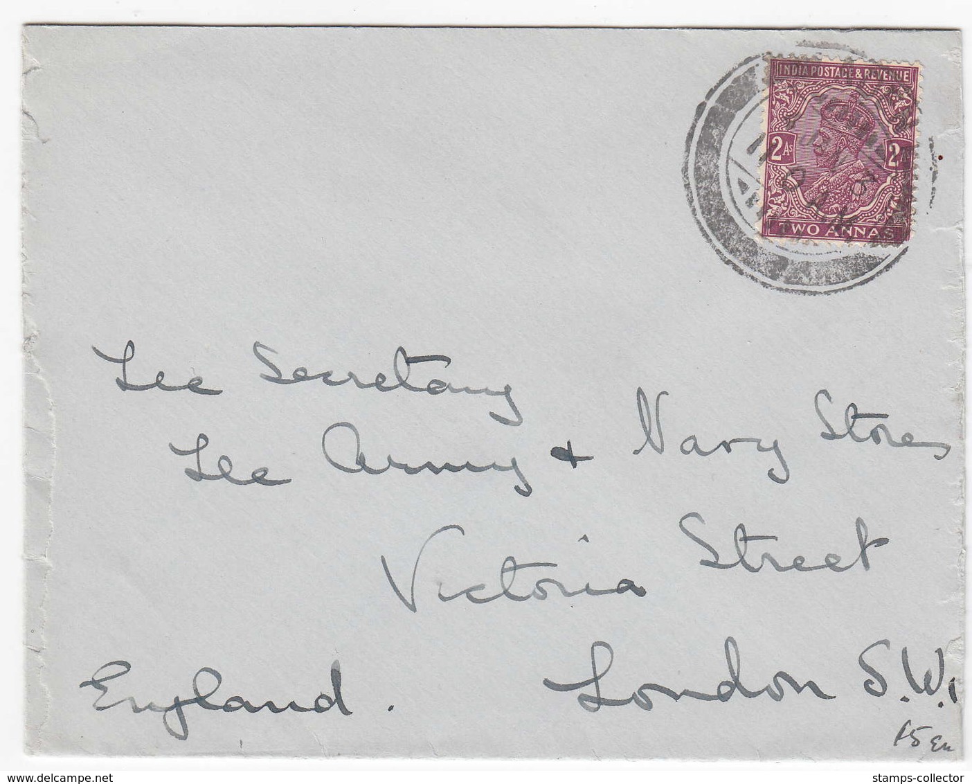 Aden 1934 With Stamps From India, Small Letter - Aden (1854-1963)