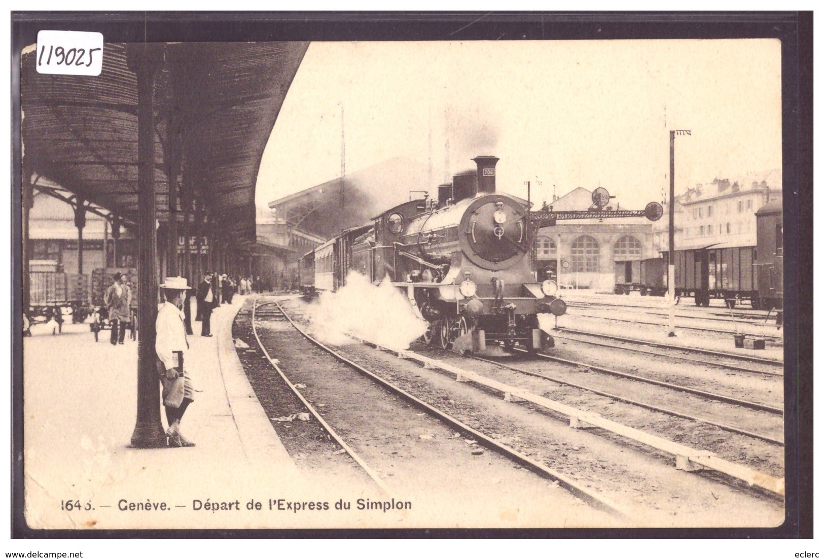 GENEVE - L'EXPRESS DU SIMPLON - TRAIN - BAHN - B ( PLI D'ANGLE ) - Genève