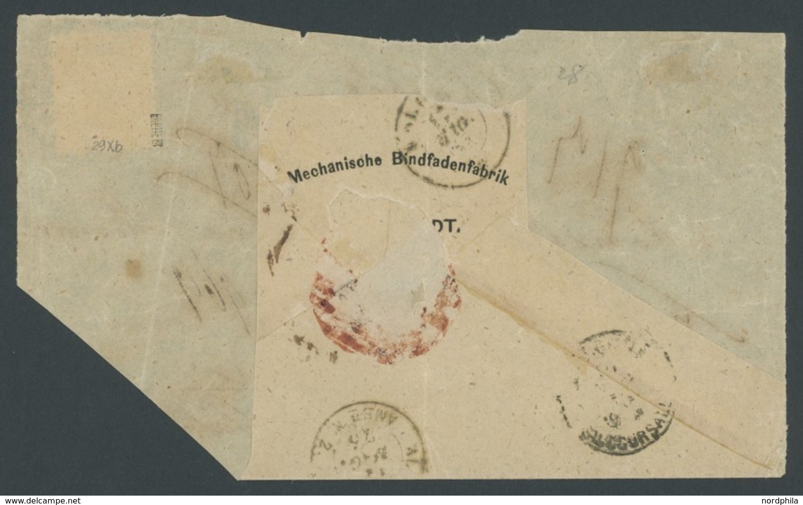 BAYERN 29Xb BRIEF, 1875, 10 Kr. Dunkelgelb, Wz. Enge Rauten, Zentrisch Gestempeltes Kabinettstück Mit Bläulichen Stempel - Sonstige & Ohne Zuordnung