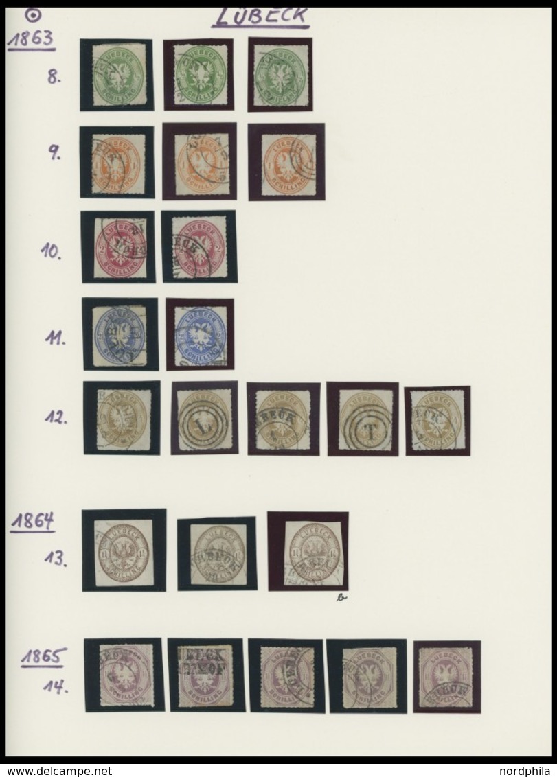 LÜBECK O, überkomplette Gestempelte Sammlung Lübeck, Incl. Fehldruck Mi.Nr. 3F (Attest Peinelt) In Unterschiedlicher Erh - Luebeck