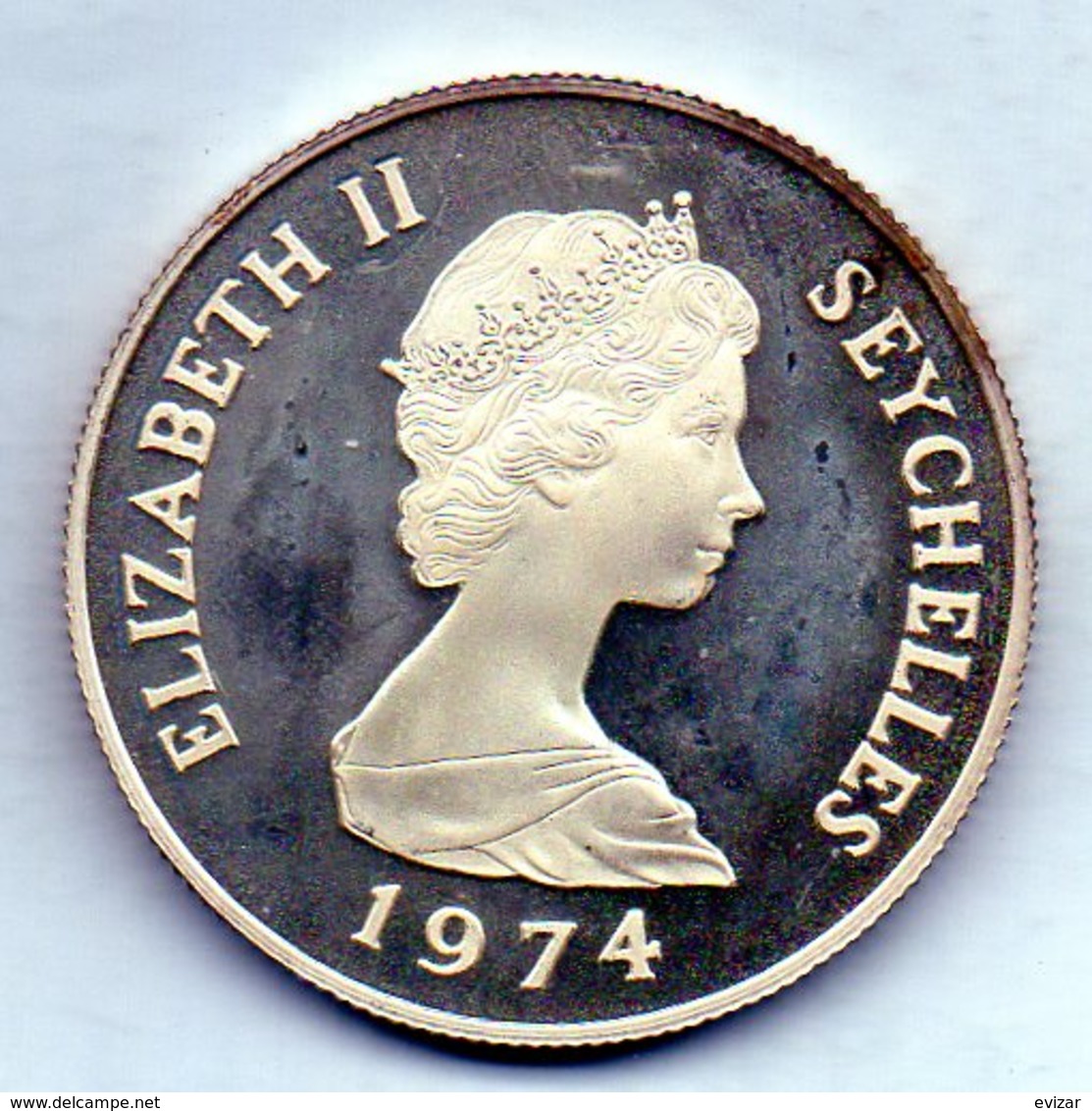 SEYCHELLES, 10 Rupees, Silver, Year 1974, KM #20a - Seychelles