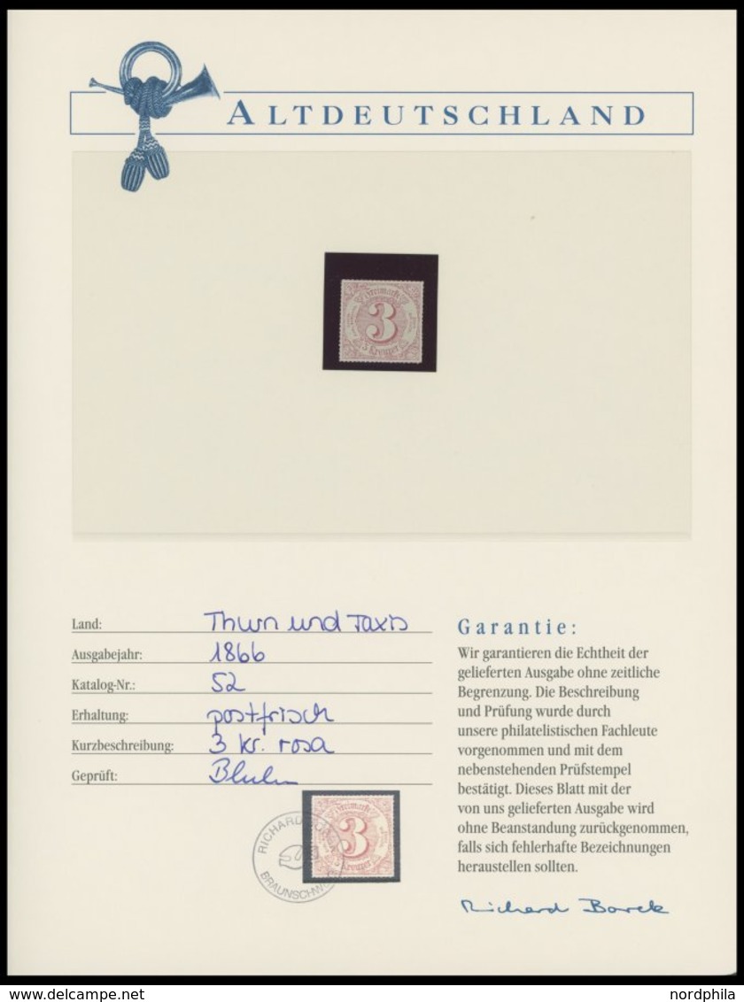 THURN Und TAXIS **, 12 Verschiedene Postfrische Werte Auf Borekseiten, Prachterhaltung, Mi. 84.- - Other & Unclassified