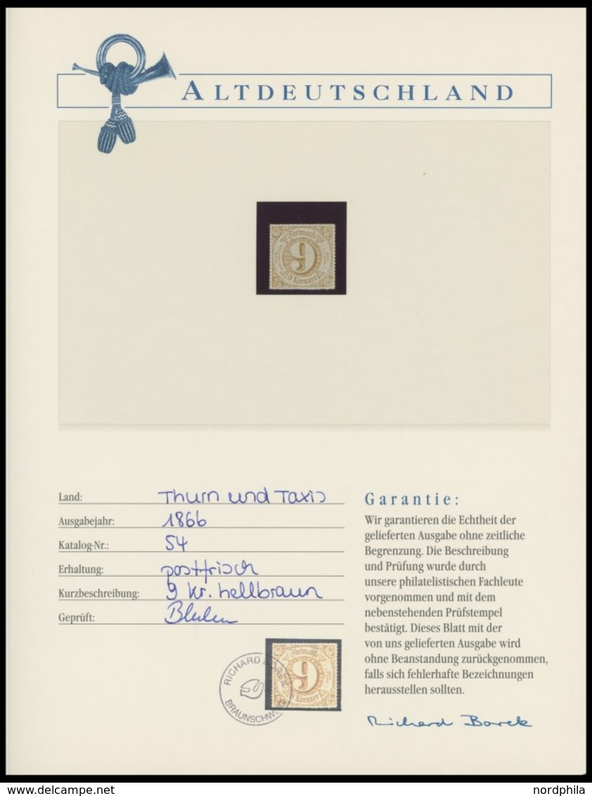 THURN Und TAXIS **, 12 Verschiedene Postfrische Werte Auf Borekseiten, Prachterhaltung, Mi. 84.- - Otros & Sin Clasificación