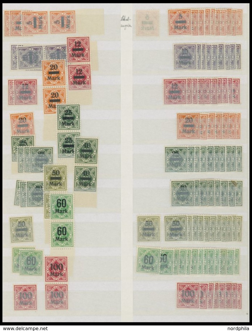 WÜRTTEMBERG 44-281 *,** , 1875-1923, gut sortierte reichhaltige Dublettenpartie Neue Währung und Dienstmarken I und II v