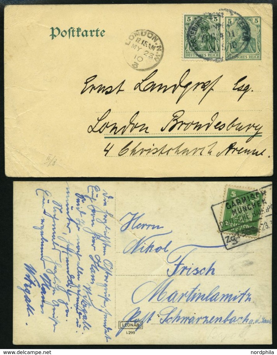 BAHNPOST 1874-1923, 10 Verschiedene, Teils Interessante Belege, Feinst/Pracht, Besichtigen! - Franking Machines (EMA)