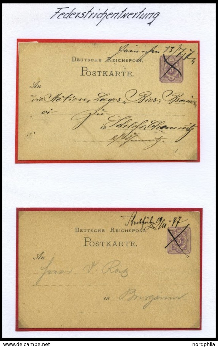 BAHNPOST Bahnpost Mit Federstrichentwertung, 9 Verschiedene Belege Von Ca. 1871-1883, Meist Pracht - Máquinas Franqueo (EMA)