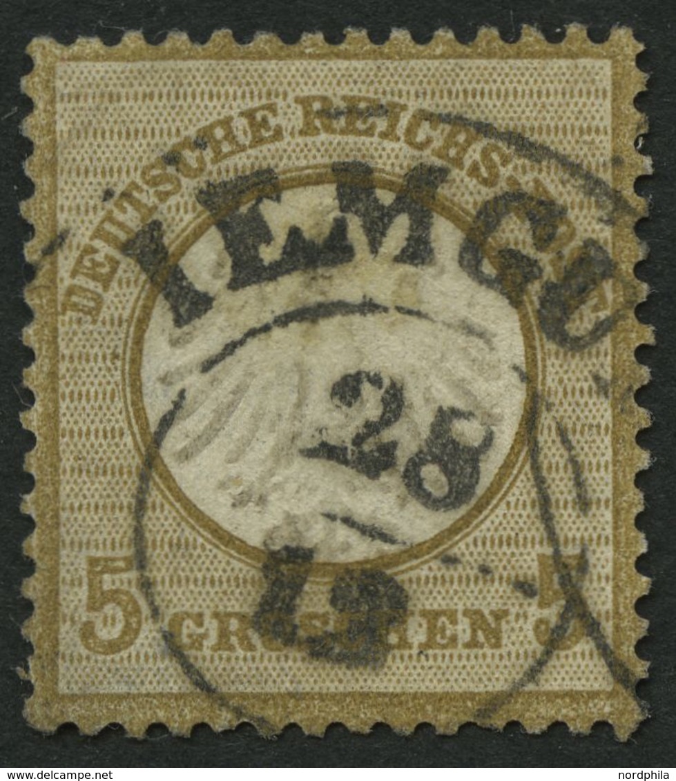Dt. Reich 6 O, 1872, 5 Gr. Ockerbraun, Zentrischer Hannover K2 IEMGUM, Kleine Helle Stelle Sonst Pracht - Used Stamps