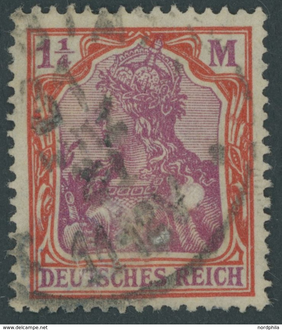 Dt. Reich 151Y O, 1920, 11/4 M. Orangerot/dunkelkarminlila, Wz. Kreuzblüten, Fotoattest Dr. Oechsner: Die Erhaltung Ist  - Gebruikt