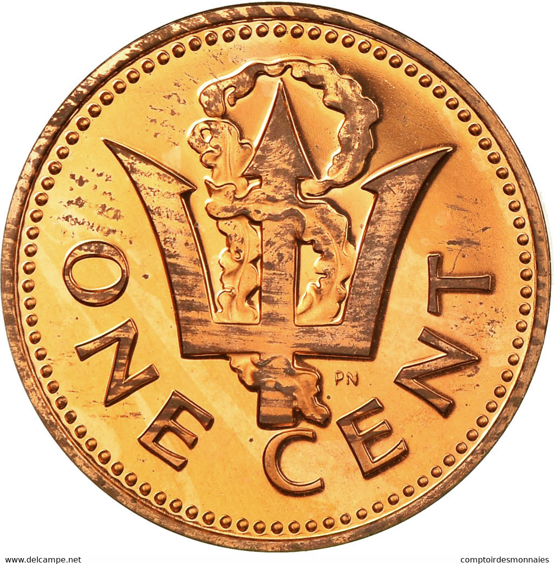 Monnaie, Barbados, Cent, 1975, Franklin Mint, SUP, Bronze, KM:10 - Barbados (Barbuda)