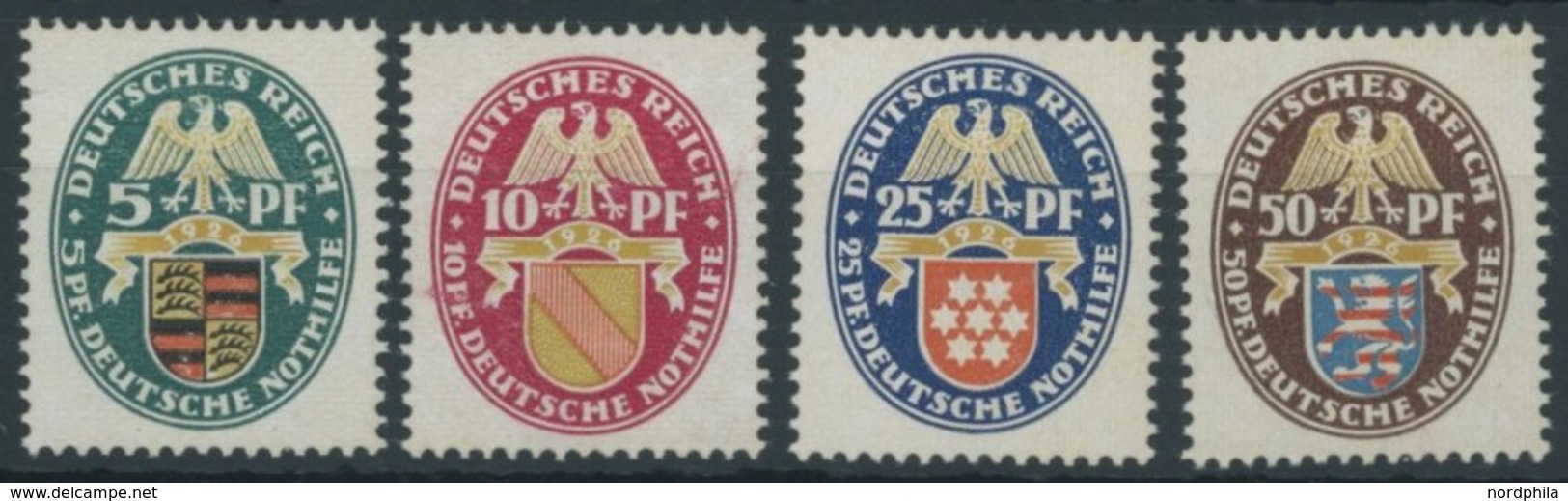 Dt. Reich 398-401 **, 1926, Nothilfe, Prachtsatz, Mi. 230.- - Sonstige & Ohne Zuordnung