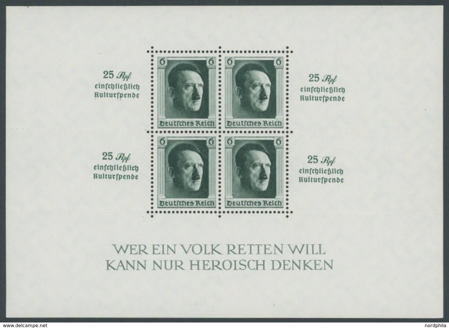 Dt. Reich Bl. 9 **, 1937, Block Kulturspende, Postfrisch, Pracht, Gepr. Schlegel, Mi. 320.- - Otros & Sin Clasificación