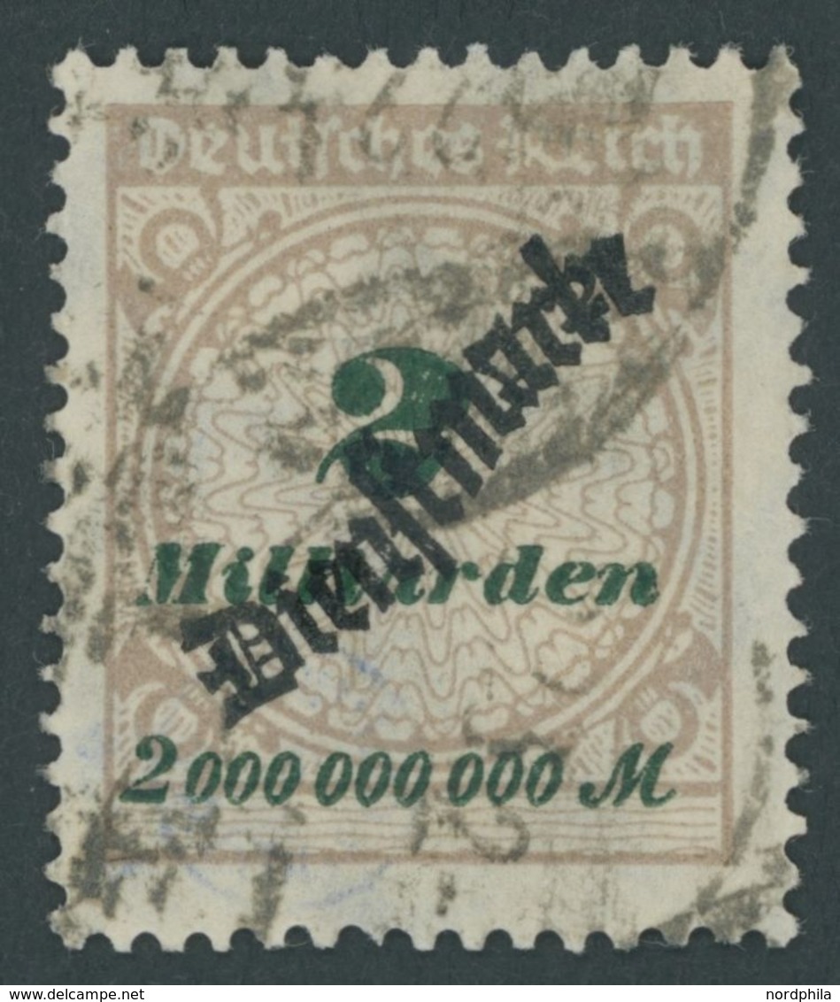 DIENSTMARKEN D 84 O, 1923, 2 Mrd. M. Mattsiena/schwarzgrün, Pracht, Gepr. Peschl, Mi. 150.- - Oficial
