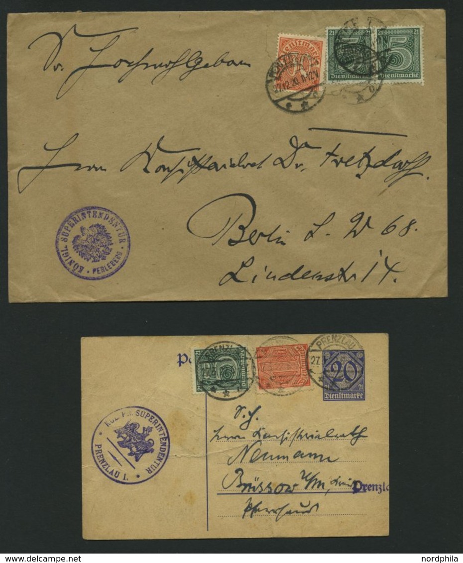 DIENSTMARKEN 1920-22, Sammlung Von 39 Verschiedenen Belegen, Fast Nur Prachterhaltung - Officials