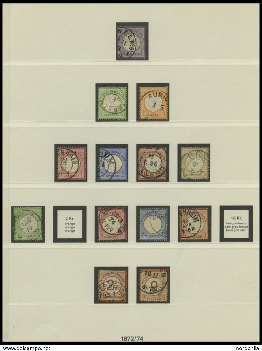 SAMMLUNGEN O, 1872-1915, Gestempelter Sammlungsteil Auf Lindner Falzlosseiten Mit Vielen Besseren Werten, Erhaltung Etwa - Used Stamps