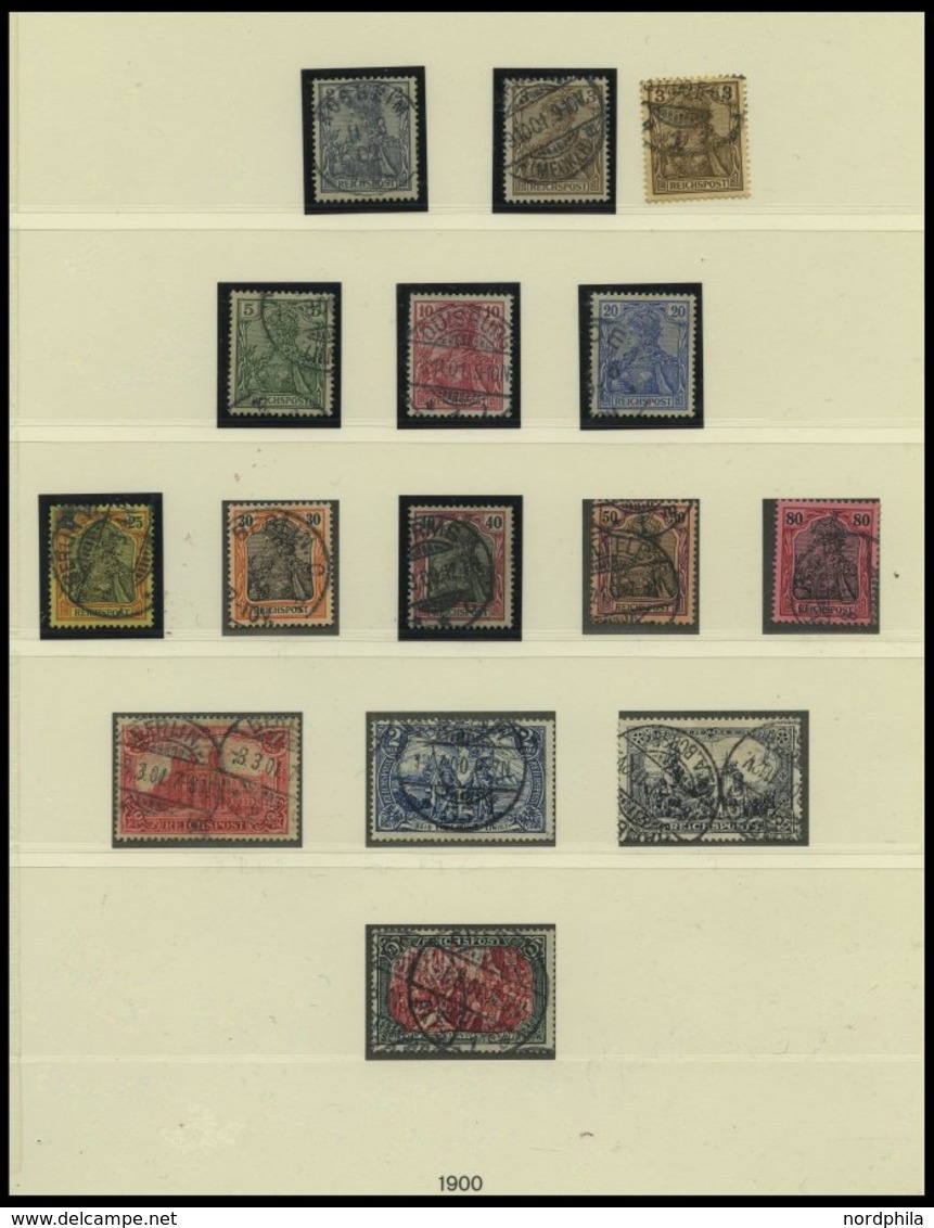 SAMMLUNGEN O, 1872-1915, Gestempelter Sammlungsteil Auf Lindner Falzlosseiten Mit Vielen Besseren Werten, Erhaltung Etwa - Used Stamps