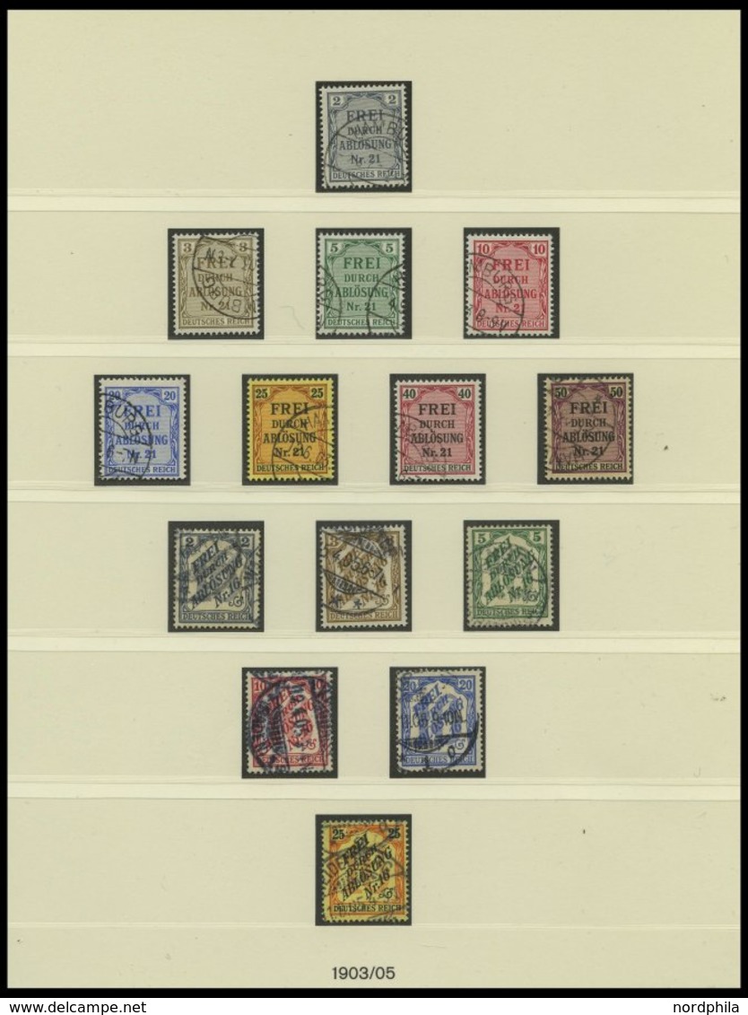 SAMMLUNGEN O, 1872-1915, Gestempelter Sammlungsteil Auf Lindner Falzlosseiten Mit Vielen Besseren Werten, Erhaltung Etwa - Used Stamps