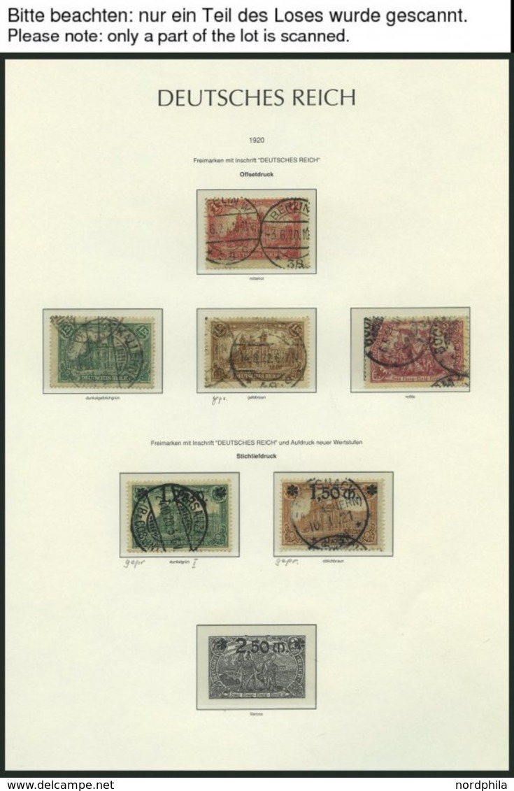 SAMMLUNGEN O, Gestempelte Sammlung Inflation Von 1919-23 Mit Vielen Guten Mittleren Ausgaben Auf Leuchtturm Falzlosseite - Used Stamps