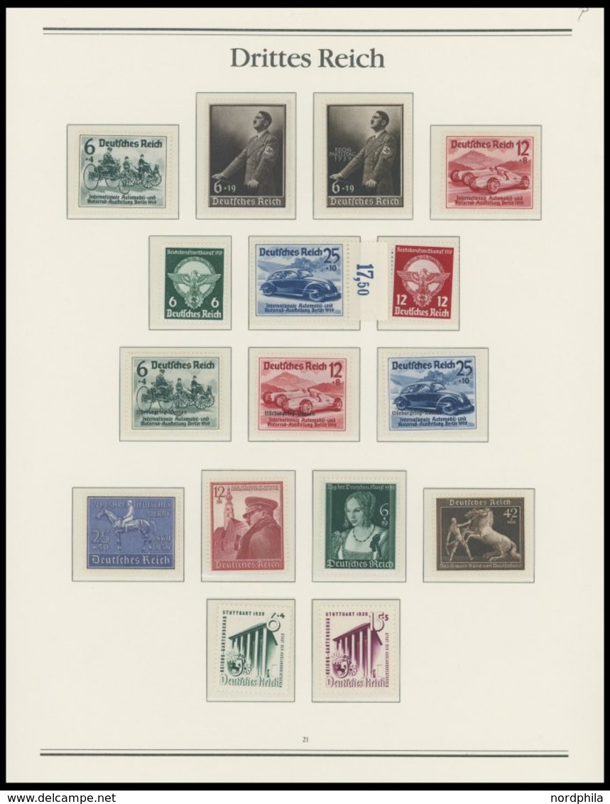 SAMMLUNGEN 643-910 **, 1937-45, Postfrische Sammlung Ohne Blocks, Sonst In Den Hauptnummern Komplett Im Borek Album, Fas - Gebraucht