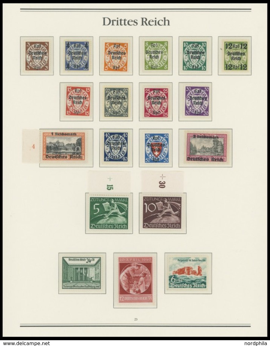 SAMMLUNGEN 643-910 **, 1937-45, Postfrische Sammlung Ohne Blocks, Sonst In Den Hauptnummern Komplett Im Borek Album, Fas - Gebruikt